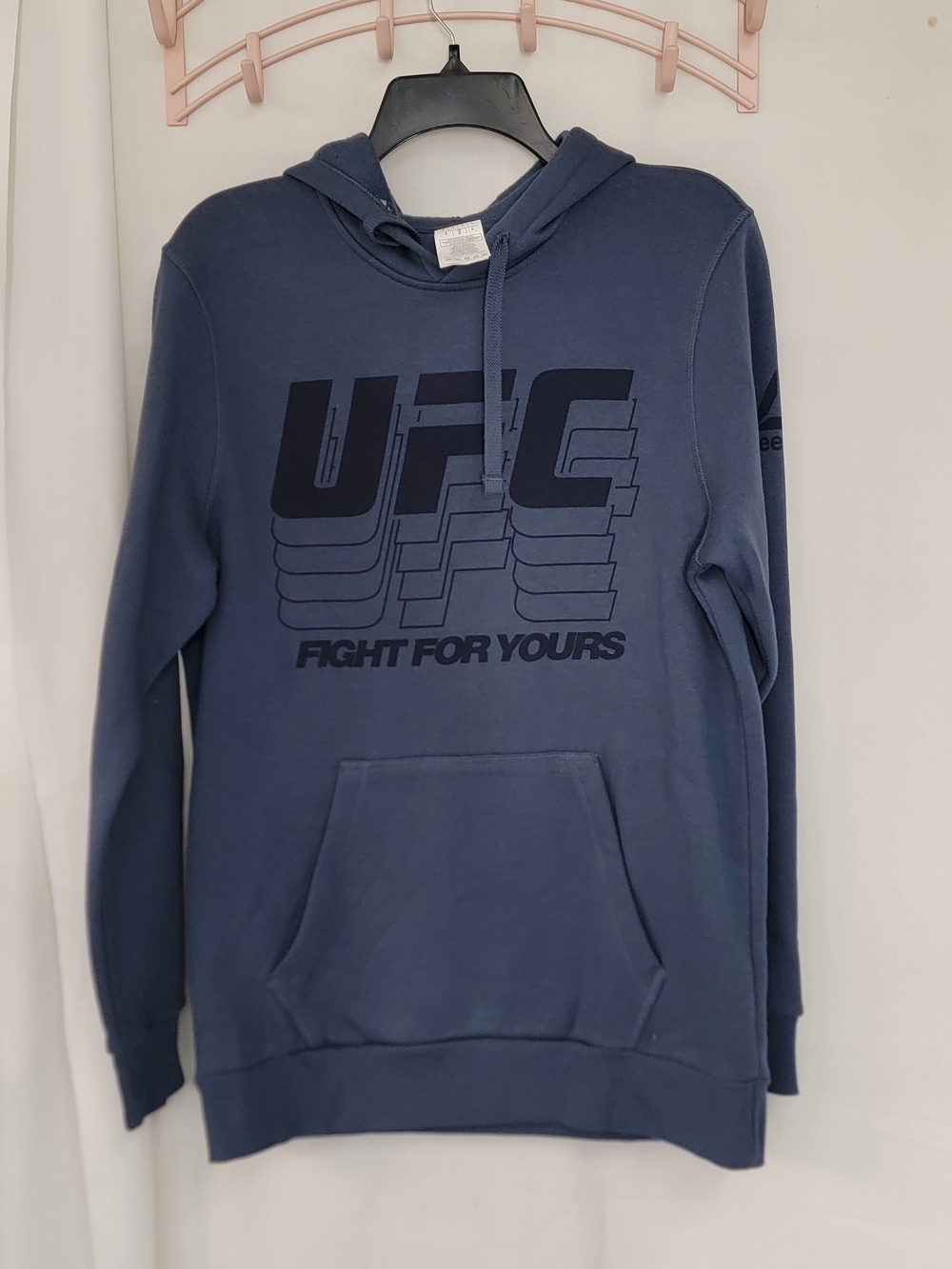 Reebok Navy Blue UFC 'Fight For Yours' Pullover Hoodie